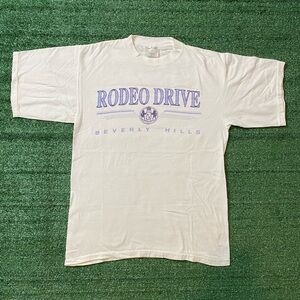 Vintage 90s Beverly Hills Rodeo Drive T-Shirt Purple / White XL